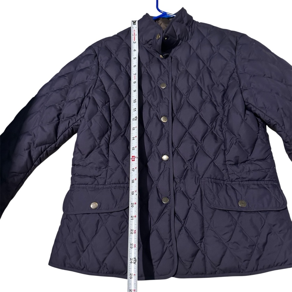Eddie Bauer Womens Medium Navy Blue Fill Power Goose Down Quilted Jacket - Picture 4 of 6